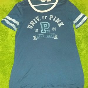 Victoria's Secret PINK! Navy Blue Burnout T-Shirt